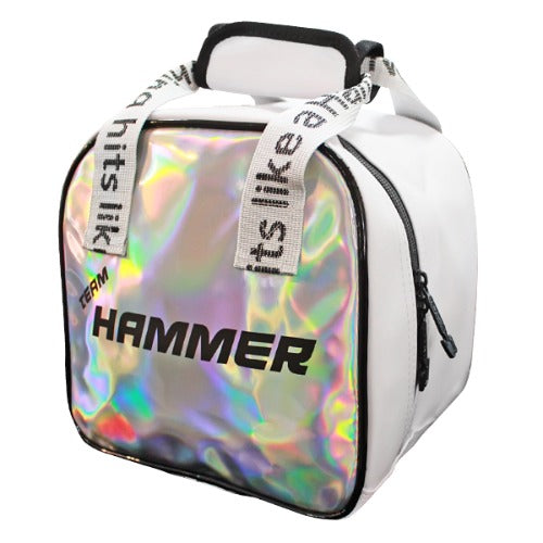 Hammer PU Enamel One Ball Removable Tote Bag - White
