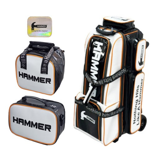 Hammer Big Three-Ball Roller Bag - Black/White