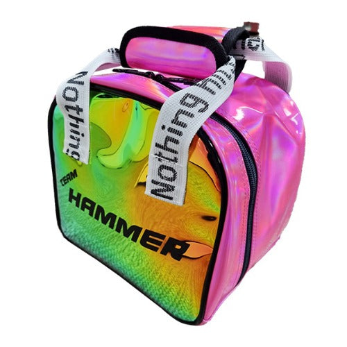 Hammer Rainbow Hologram One Ball Removable  Tote Bag PINK