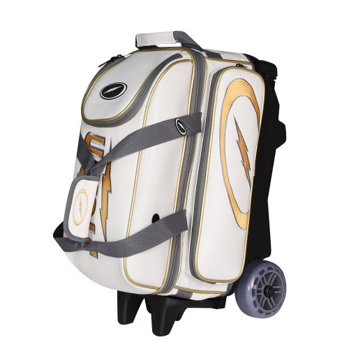 Storm Bolt Two-Ball Roller Bag - White/Gold