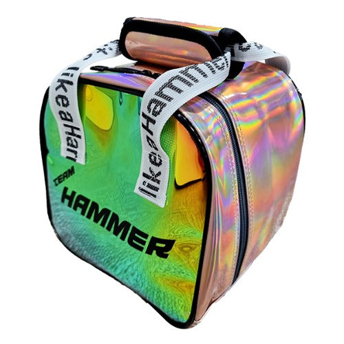 Hammer Rainbow Hologram One Ball Removable  Tote Bag ROSE GOLD