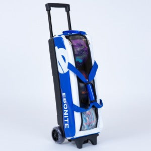 Perfect Enamel 3 Ball Tote Bag (Roller Bag)-Ebonite White Blue