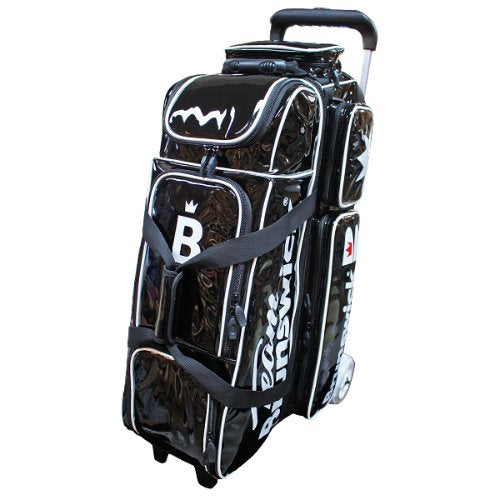 Brunswick Enamel Collar 4 Ball  Roller Bag - All Black