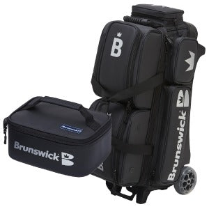 Brunswick Matte Three-Ball Roller Bag 3-Ball Bag - Black