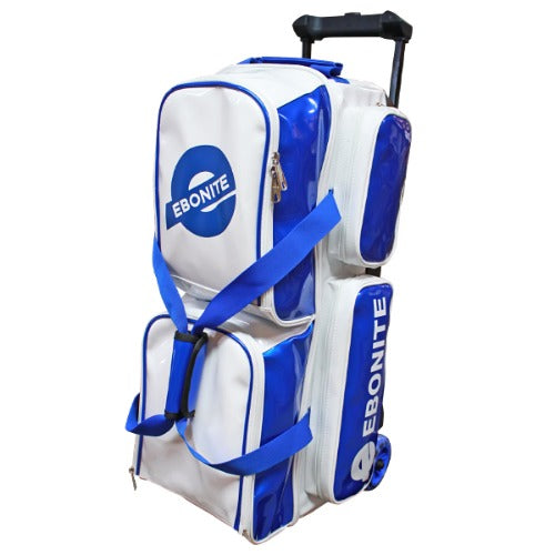 Perfect Enamel Three-Ball Roller Bag - Ebonite (White/Blue)