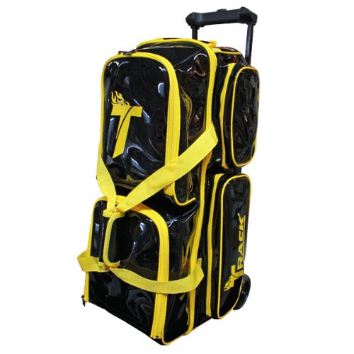 Perfect Enamel Three-Ball Roller Bag - Track (Black/Yellow)