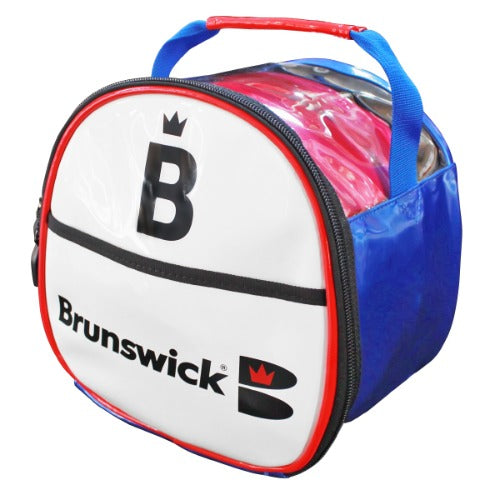 Brunswick Enamel Collar One Ball Removable Tote Bag WHITE-BLUE