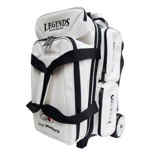 Lanemaster New Premium Saffiano Two-Ball Roller Locker Bag - White