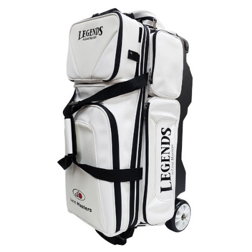 Lanemaster New Premium Saffiano Three Ball Roller Bag - White